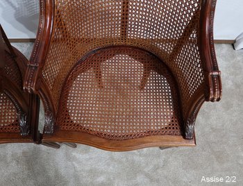 Paire de Fauteuils en Acajou, style Louis XVI – Début XXe