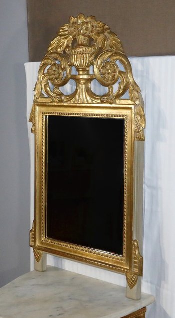 Goldener Holzspiegel im Stil Louis XVI - Anfang des 20. Jahrhunderts