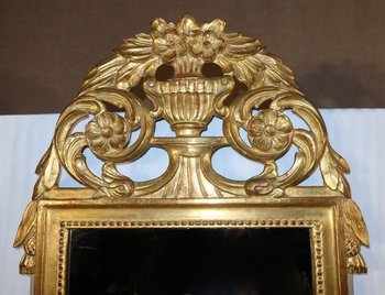 Goldener Holzspiegel im Stil Louis XVI - Anfang des 20. Jahrhunderts