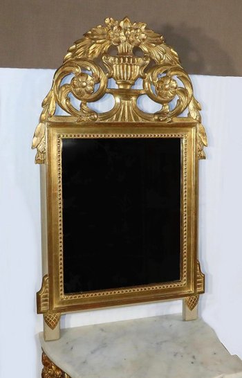 Goldener Holzspiegel im Stil Louis XVI - Anfang des 20. Jahrhunderts