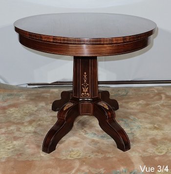 Guéridon Ovale en Palissandre, époque Charles X – Début XIXe