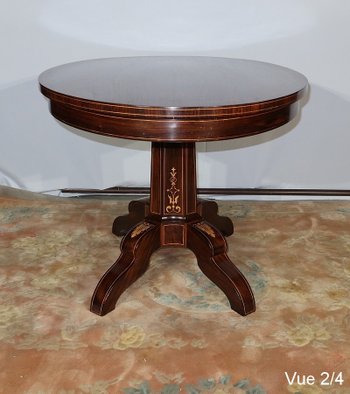 Guéridon Ovale en Palissandre, époque Charles X – Début XIXe