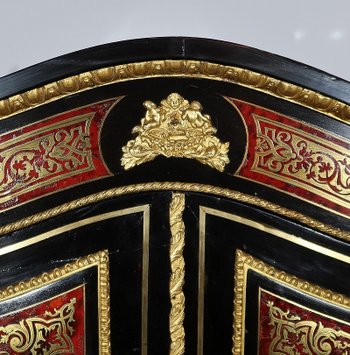 Piccolo Stipo in Intarsio Boulle, Epoca Napoleone III - Metà XIX Secolo