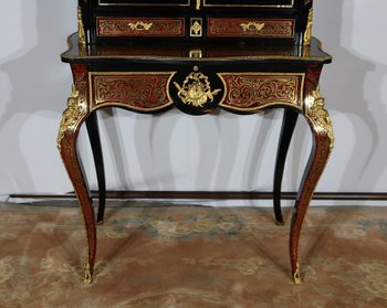Piccolo Stipo in Intarsio Boulle, Epoca Napoleone III - Metà XIX Secolo