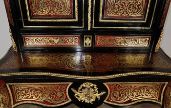 Piccolo Stipo in Intarsio Boulle, Epoca Napoleone III - Metà XIX Secolo