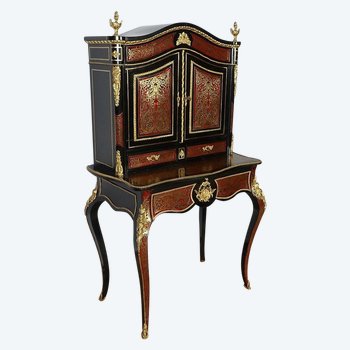 Petit Cabinet en Marqueterie Boulle, époque Napoléon III – Milieu XIXe