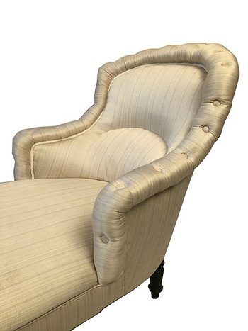 Dormeuse Napoleone III, tappezzeria rifatta