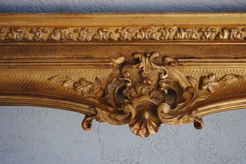 Cadre à Oreilles Stuc Doré époque Fin XIXème