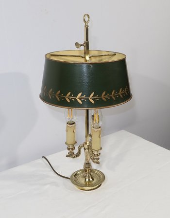 Bouillotte-Lampe aus vergoldeter Bronze, Empire-Geschmack – 1900