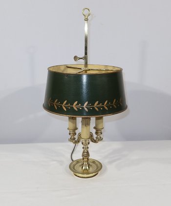 Bouillotte-Lampe aus vergoldeter Bronze, Empire-Geschmack – 1900