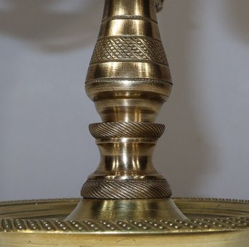 Bouillotte-Lampe aus vergoldeter Bronze, Empire-Geschmack – 1900