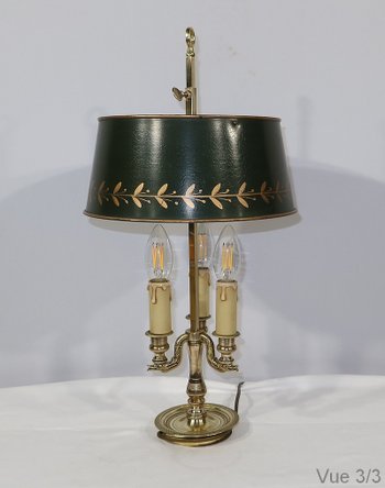 Bouillotte-Lampe aus vergoldeter Bronze, Empire-Geschmack – 1900
