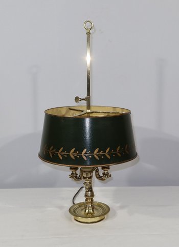 Bouillotte-Lampe aus vergoldeter Bronze, Empire-Geschmack – 1900