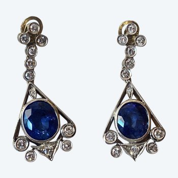 Boucles d'Oreille Saphirs Ref 380.57