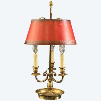 Gilt Bronze Empire Style Hot-water Bottle Lamp About 1900