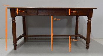 Table de Propriété Rectangulaire en Chêne Doré – Fin XIXe