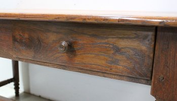 Table de Propriété Rectangulaire en Chêne Doré – Fin XIXe