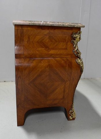 Commode Tombeau en Acajou Blond, style Régence – Milieu XXe