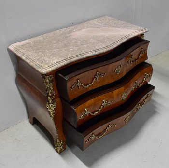 Commode Tombeau en Acajou Blond, style Régence – Milieu XXe