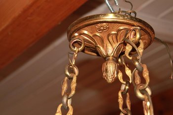 Lampadario in bronzo stile impero