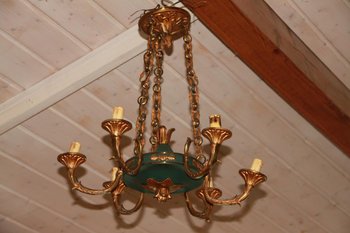 Lampadario in bronzo stile impero
