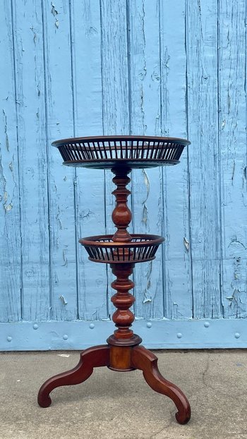 Table à Tricoter Victorienne En Acajou, XIXe Siècle