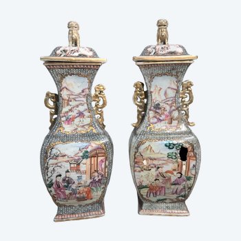 Pair of porcelain vases from China 18th century