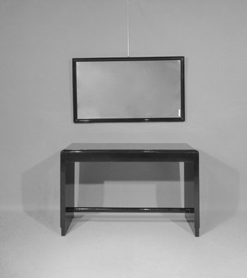 Art-Deco-Konsole und Spiegel