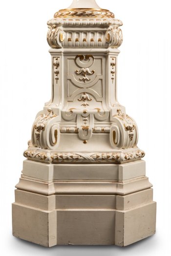 Paire De Potiches En Faïence De Sarreguemines, Modèle « duplessis » Daté De 1904