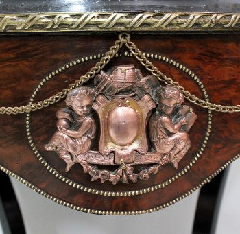 Planter in Thuja burl veneer and blackened wood, Napoleon III period - 19th century