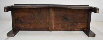 Large Oak Bench with high backrest - 17th century