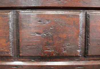 Large Oak Bench with high backrest - 17th century