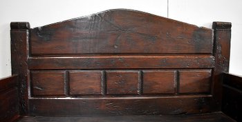 Large Oak Bench with high backrest - 17th century