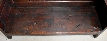 Large Oak Bench with high backrest - 17th century