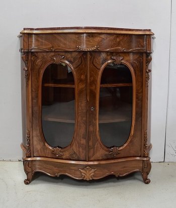 Small display case in Blond Walnut, Napoleon III period - 19th century