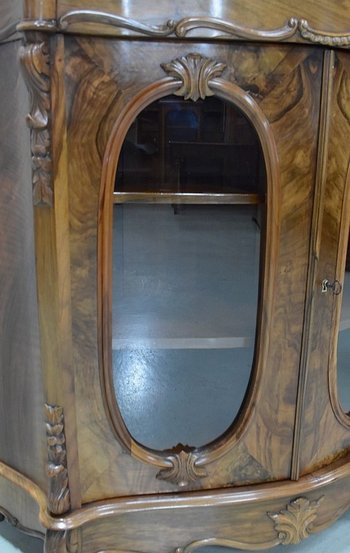 Small display case in Blond Walnut, Napoleon III period - 19th century