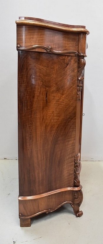 Small display case in Blond Walnut, Napoleon III period - 19th century