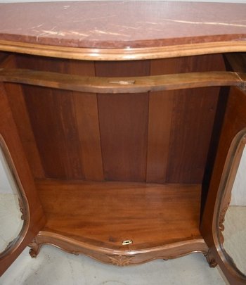 Small display case in Blond Walnut, Napoleon III period - 19th century