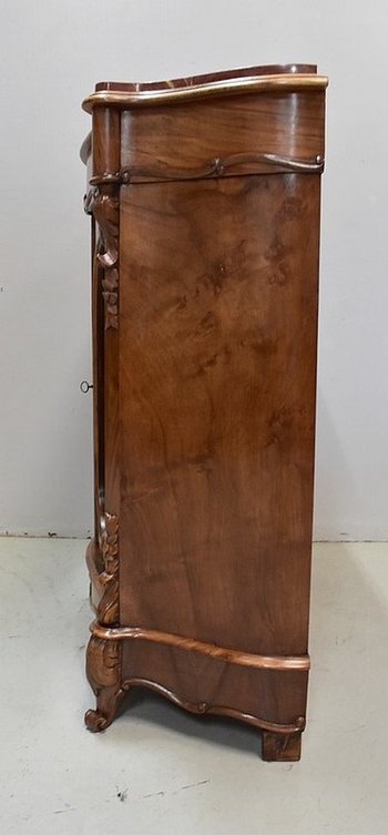 Small display case in Blond Walnut, Napoleon III period - 19th century