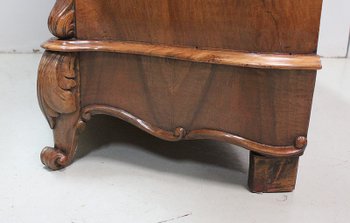 Small display case in Blond Walnut, Napoleon III period - 19th century