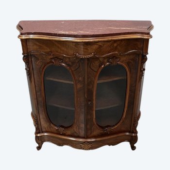 Small display case in Blond Walnut, Napoleon III period - 19th century