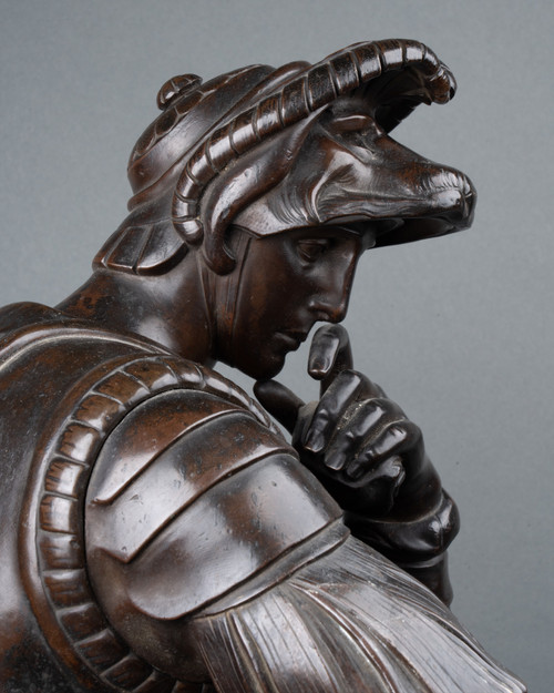 Bronze Laurent De Médicis D’après Michel-ange, XIXe Siècle