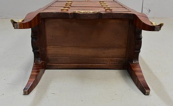 Piccolo mobile da signora, in palissandro e bois de rose, stile transitorio Luigi XV / Luigi XVI - seconda parte del XIX secolo
