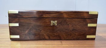 Large Rosewood Travel Writing Case - Late 19th century