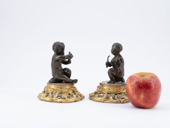 Coppia di bronzi decorativi, XIX secolo