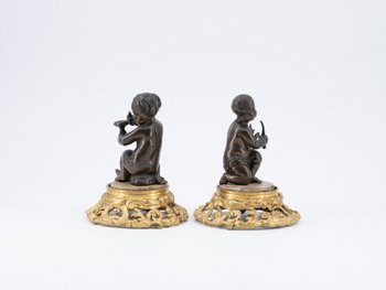 Coppia di bronzi decorativi, XIX secolo