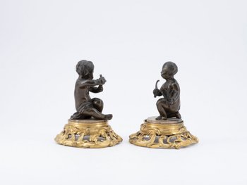 Coppia di bronzi decorativi, XIX secolo