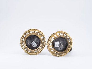 Coppia di bronzi decorativi, XIX secolo