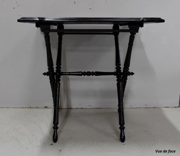 Small inlaid folding table, Napoleon III period - 19th century