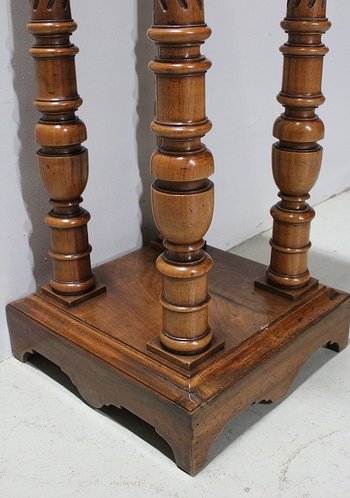 Sellette in Walnut, Gothic spirit - End of XIXth century